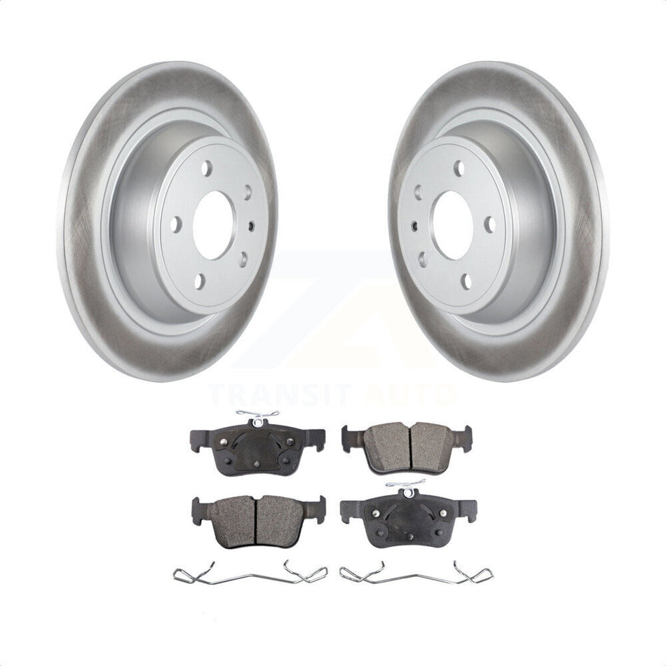 Rear Coated Disc Brake Rotors And Semi-Metallic Pads Kit For Ford Fusion Lincoln MKZ KGF-101289 by Transit Auto