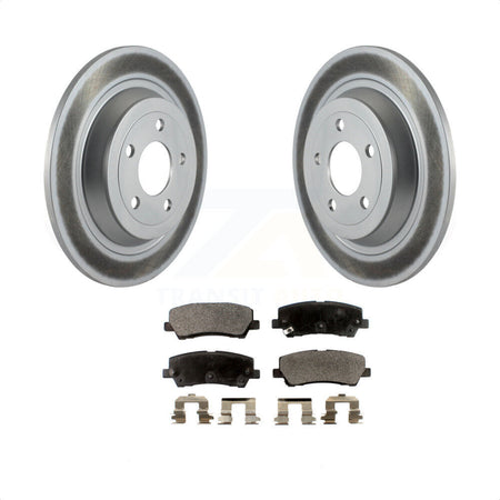 Rear Coated Disc Brake Rotors And Semi-Metallic Pads Kit For Ford Mustang KGF-101293 by Transit Auto