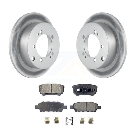 Rear Coated Disc Brake Rotors And Semi-Metallic Pads Kit For Mitsubishi Lancer Outlander KGF-101297 by Transit Auto