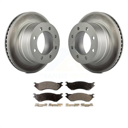 Rear Coated Disc Brake Rotors And Semi-Metallic Pads Kit For Dodge Ram 2500 1500 3500 KGF-101305 by Transit Auto