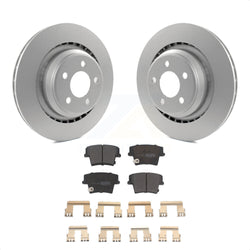 Rear Coated Disc Brake Rotors And Semi-Metallic Pads Kit For 2015 Dodge Charger R T Scat Pack with 6.4L KGF-101312
