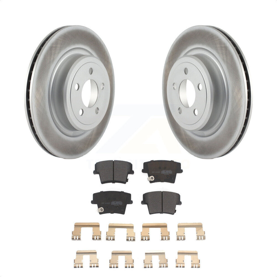 Rear Coated Disc Brake Rotors And Semi-Metallic Pads Kit For Dodge Charger Magnum KGF-101313 by Transit Auto