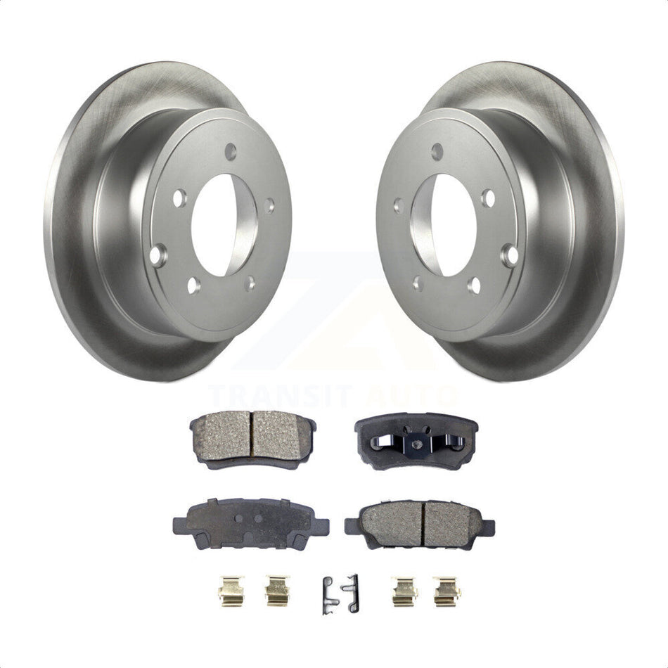 Rear Coated Disc Brake Rotors And Semi-Metallic Pads Kit For Jeep Dodge Patriot Chrysler Compass Avenger 200 Caliber Sebring Mitsubishi Lancer KGF-101314 by Transit Auto