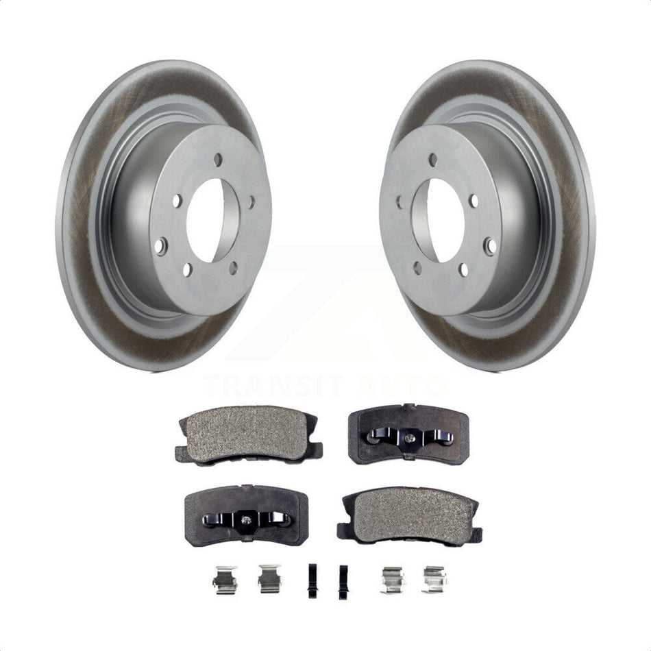 Rear Coated Disc Brake Rotors And Semi-Metallic Pads Kit For Jeep Patriot Dodge Chrysler Compass Avenger 200 Mitsubishi Sebring Lancer Caliber Outlander Sport RVR KGF-101317 by Transit Auto