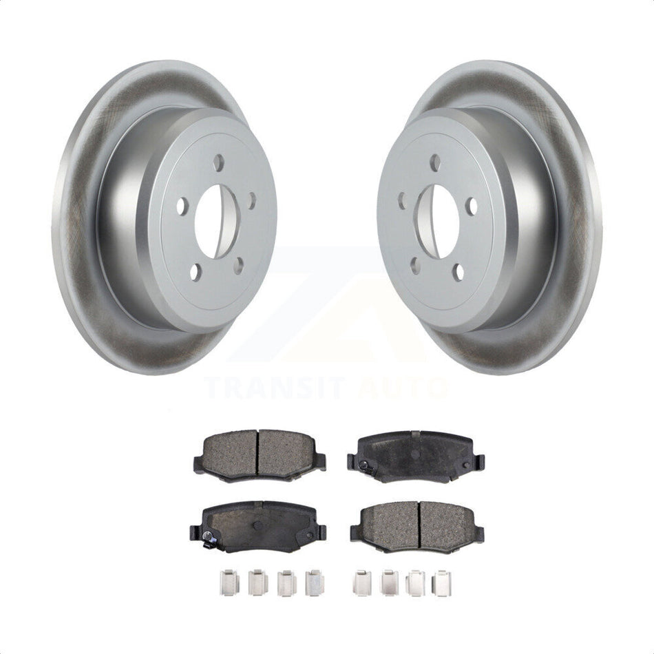 Rear Coated Disc Brake Rotors And Semi-Metallic Pads Kit For Jeep Liberty Dodge Nitro KGF-101318 by Transit Auto