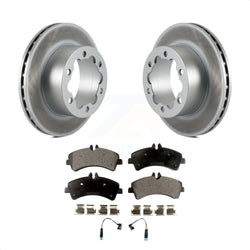 Rear Coated Disc Brake Rotors And Semi-Metallic Pads Kit For Sprinter 3500 Mercedes-Benz Dodge Freightliner KGF-101320