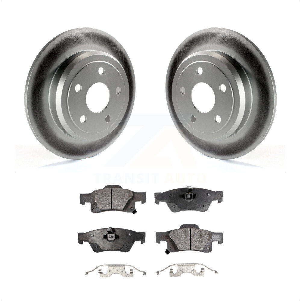 Rear Coated Disc Brake Rotors And Semi-Metallic Pads Kit For Jeep Grand Cherokee Dodge Durango KGF-101329 by Transit Auto