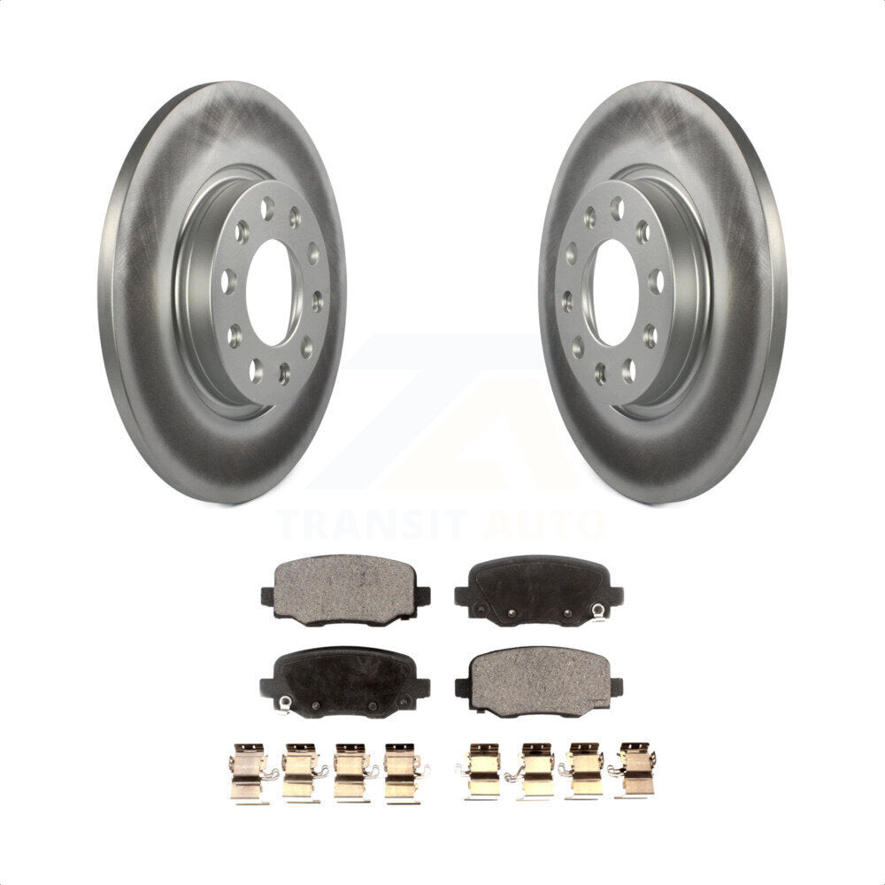 Rear Coated Disc Brake Rotors And Semi-Metallic Pads Kit For Jeep Cherokee Chrysler 200 KGF-101333 by Transit Auto