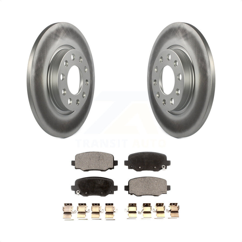 Rear Coated Disc Brake Rotors And Semi-Metallic Pads Kit For Jeep Cherokee Chrysler 200 KGF-101333 by Transit Auto