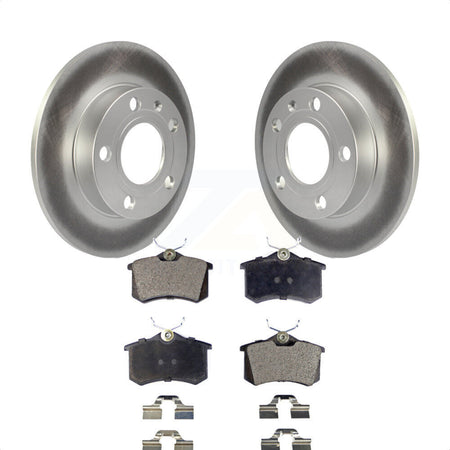 Rear Coated Disc Brake Rotors And Semi-Metallic Pads Kit For Audi A4 S4 KGF-101345 by Transit Auto