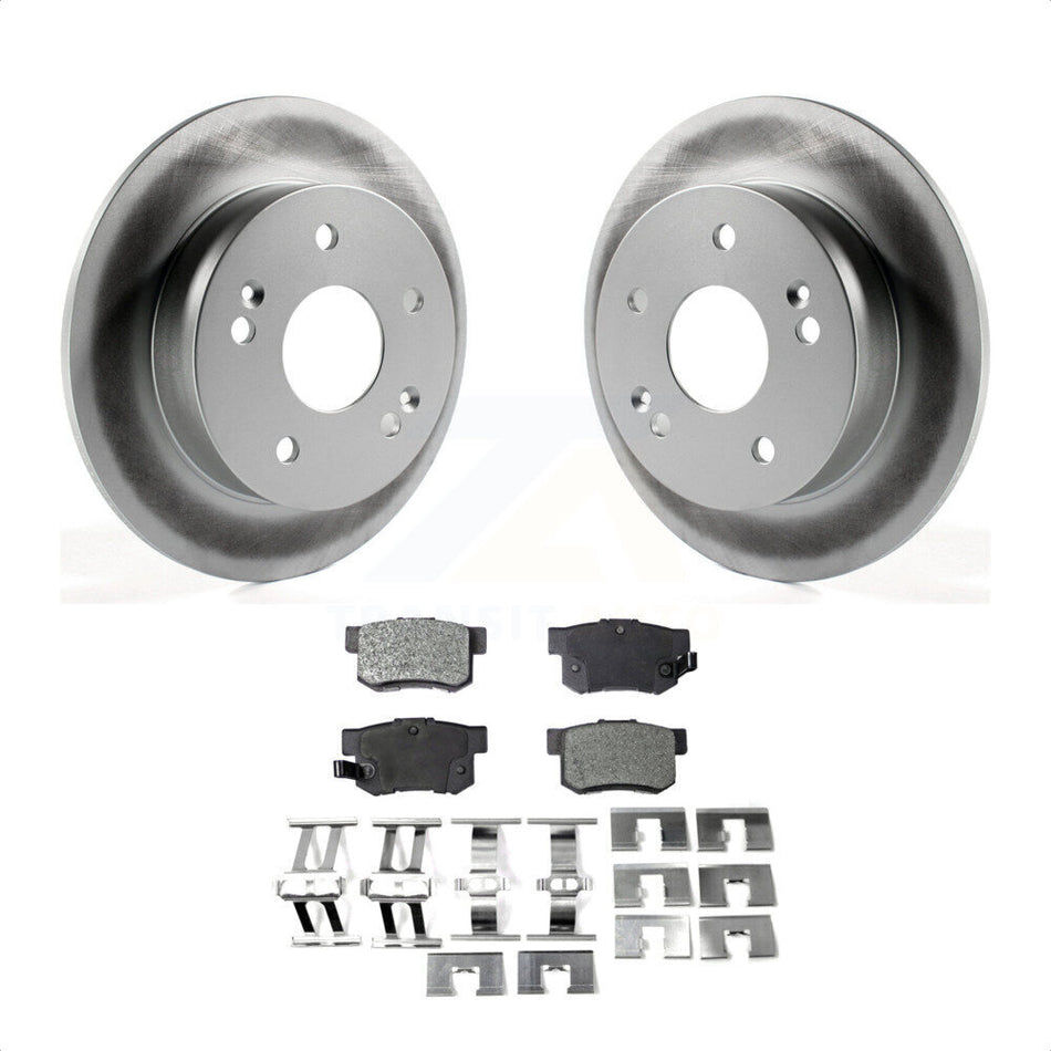 Rear Coated Disc Brake Rotors And Semi-Metallic Pads Kit For Honda Accord Civic Acura RSX Integra KGF-101352 by Transit Auto