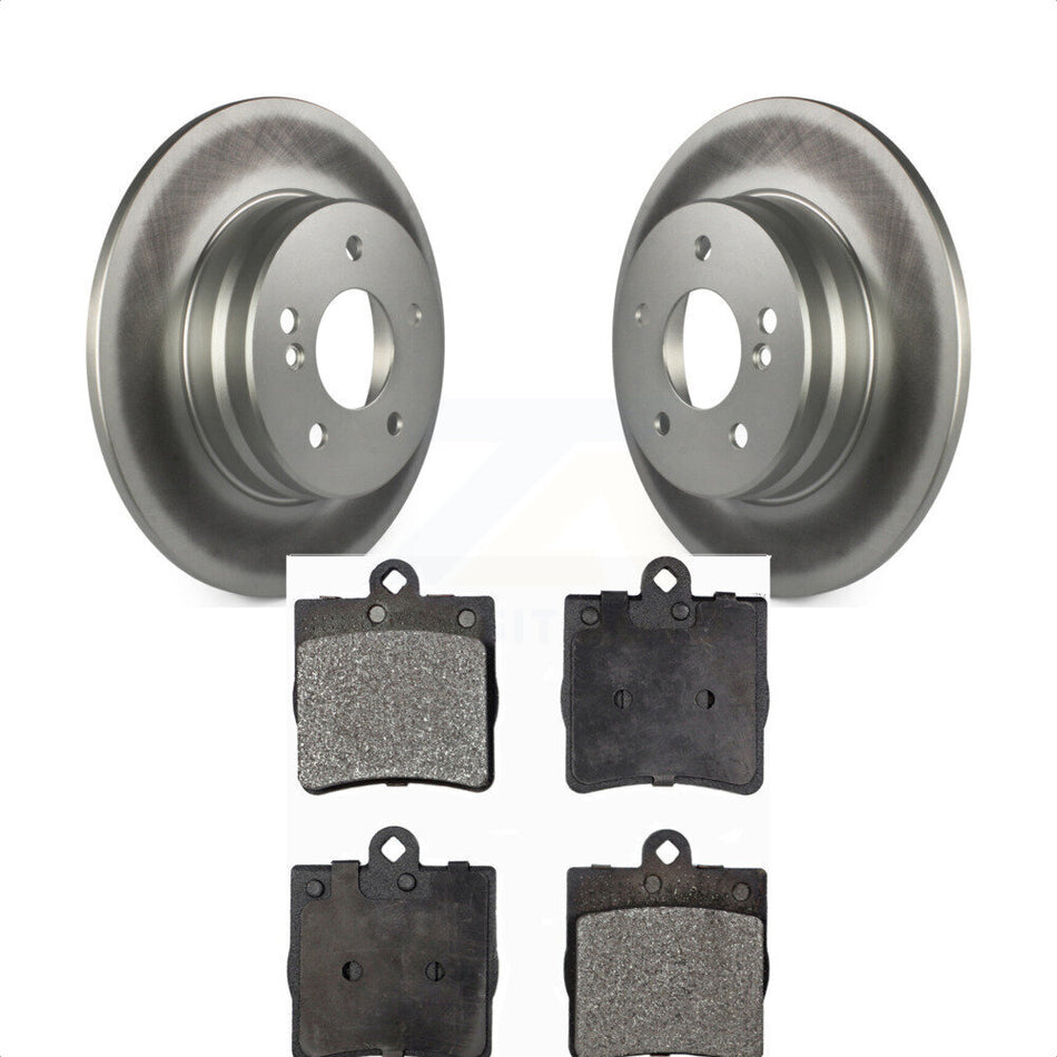 Rear Coated Disc Brake Rotors And Semi-Metallic Pads Kit For 2007-2008 Mercedes-Benz SLK280 With Sport Package KGF-101353 by Transit Auto