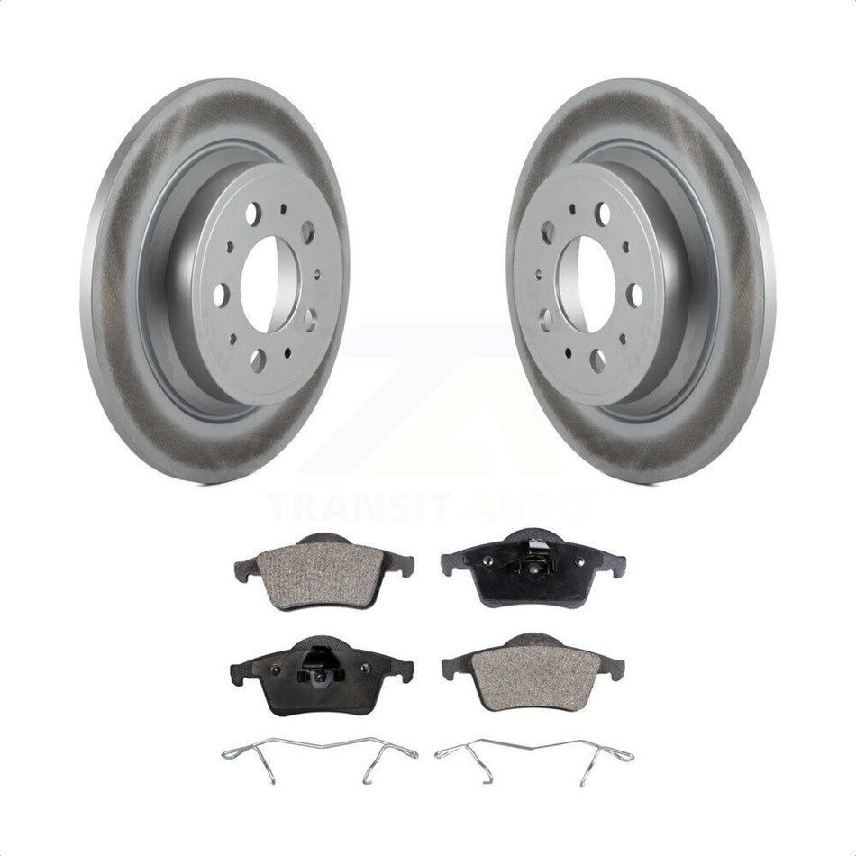 Rear Coated Disc Brake Rotors And Semi-Metallic Pads Kit For Volvo S60 V70 XC70 S80 KGF-101364 by Transit Auto