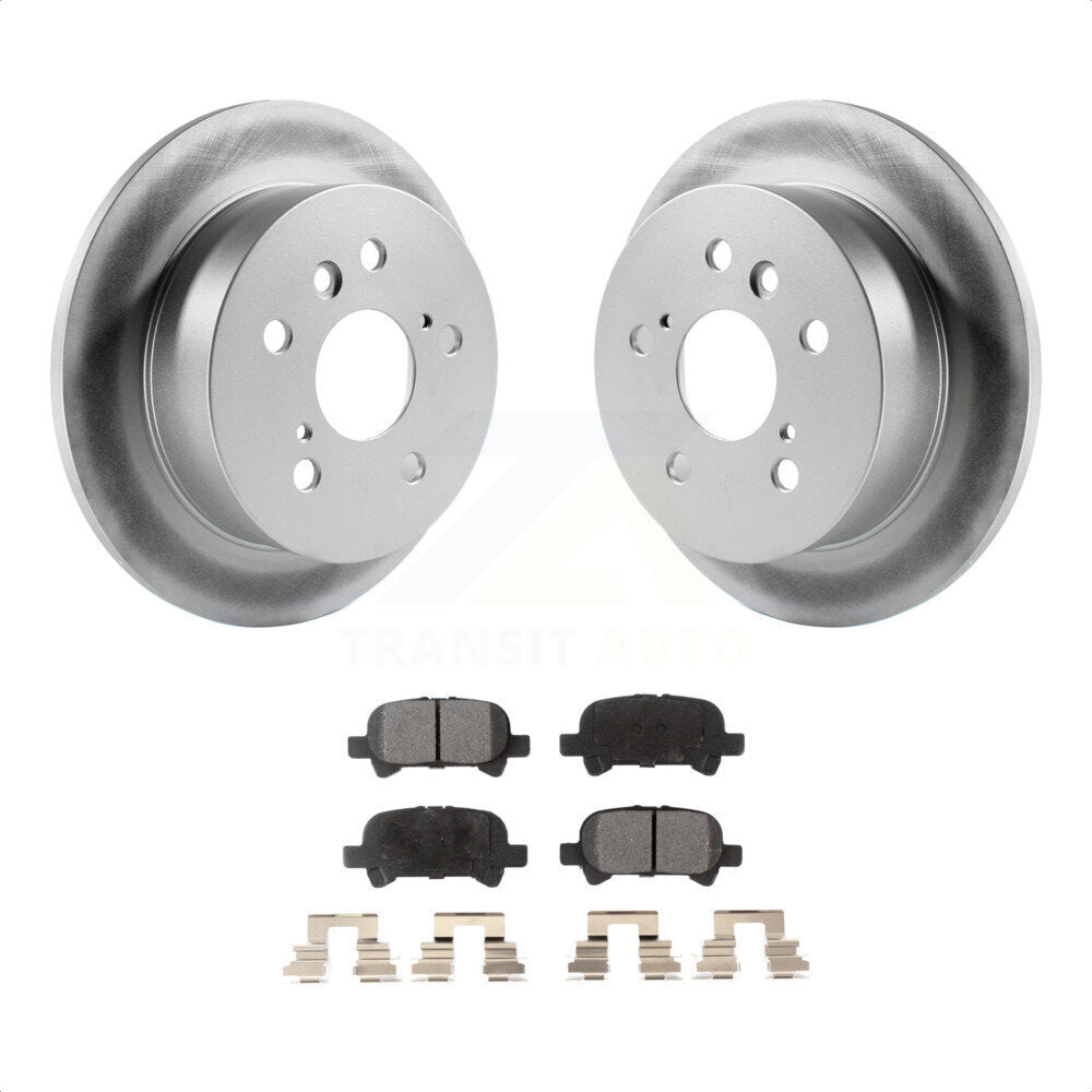 Rear Coated Disc Brake Rotors And Semi-Metallic Pads Kit For Toyota Camry Avalon Solara KGF-101368 by Transit Auto