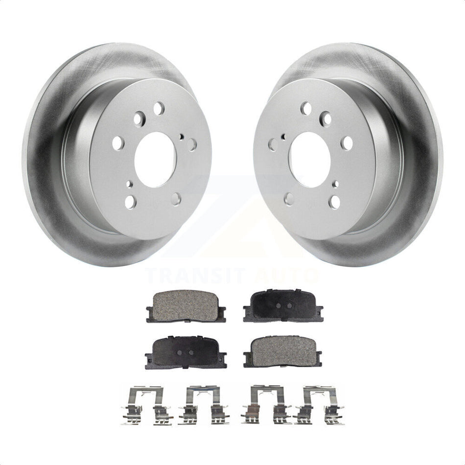 Rear Coated Disc Brake Rotors And Semi-Metallic Pads Kit For Toyota Camry Lexus ES330 ES300 KGF-101369 by Transit Auto