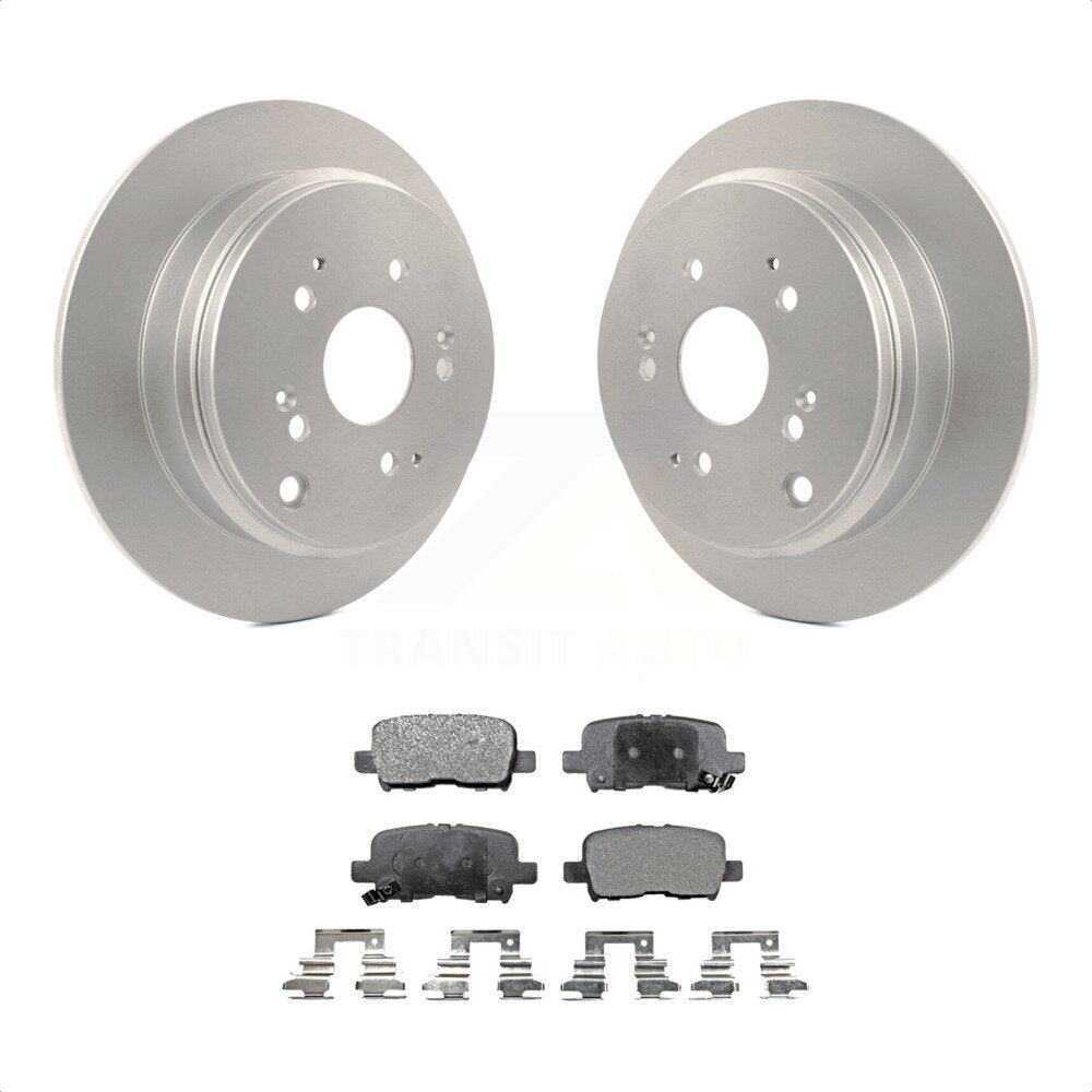 Rear Coated Disc Brake Rotors And Semi-Metallic Pads Kit For 2002-2004 Honda Odyssey KGF-101373 by Transit Auto