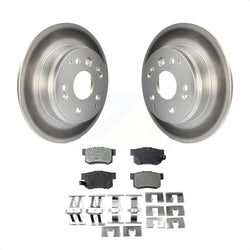 Rear Coated Disc Brake Rotors And Semi-Metallic Pads Kit For Acura TL Honda Element KGF-101381