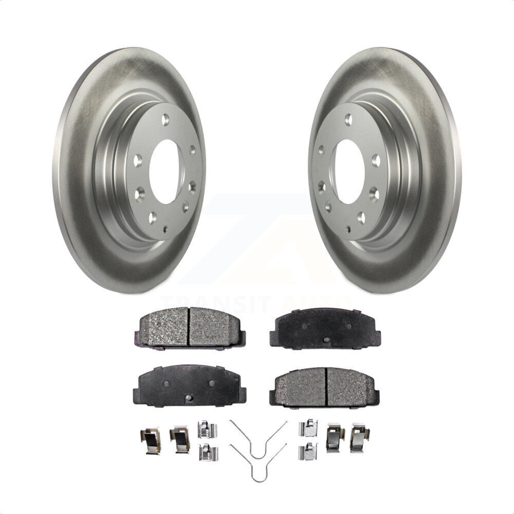 Rear Coated Disc Brake Rotors And Semi-Metallic Pads Kit For Mazda 6 Protege KGF-101385 by Transit Auto