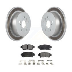 Rear Coated Disc Brake Rotors And Semi-Metallic Pads Kit For 2004-2010 Toyota Sienna KGF-101393