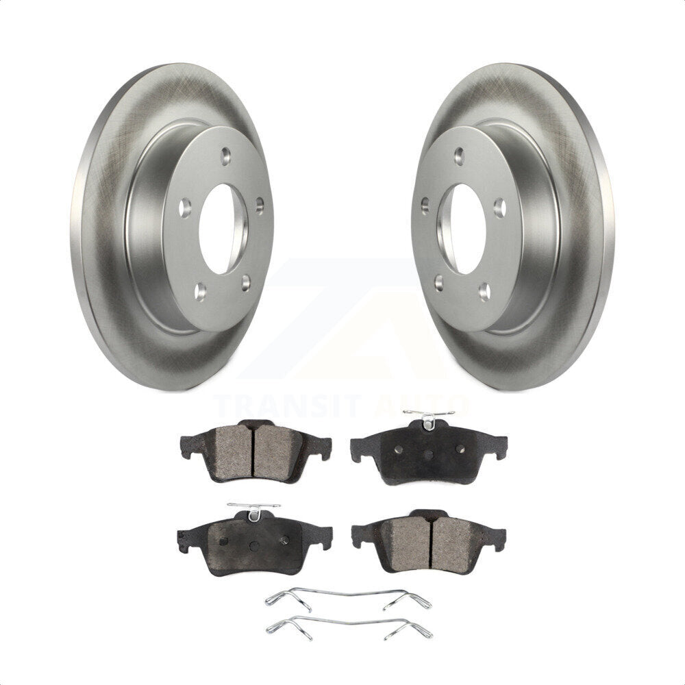 Rear Coated Disc Brake Rotors And Semi-Metallic Pads Kit For Mazda 3 Sport KGF-101399 by Transit Auto