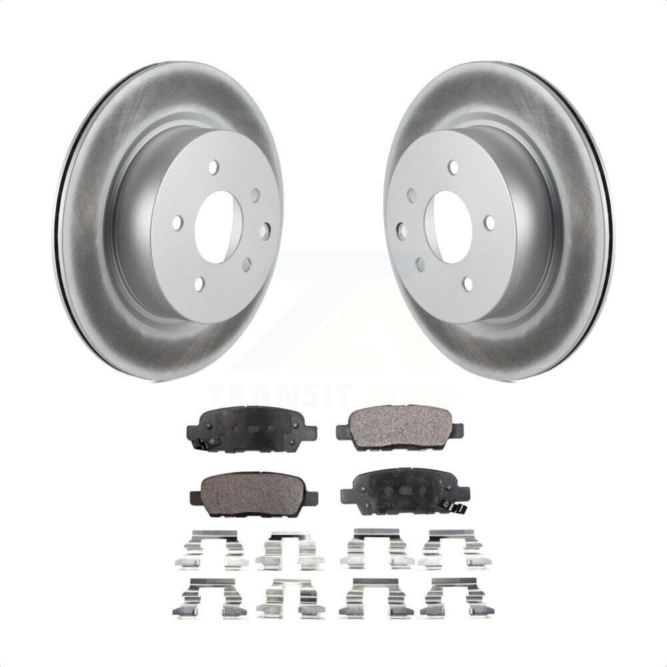 Rear Coated Disc Brake Rotors And Semi-Metallic Pads Kit For Nissan INFINITI Maxima G37 G35 M35 370Z 350Z QX50 EX35 G25 M45 Q40 EX37 Z KGF-101410 by Transit Auto