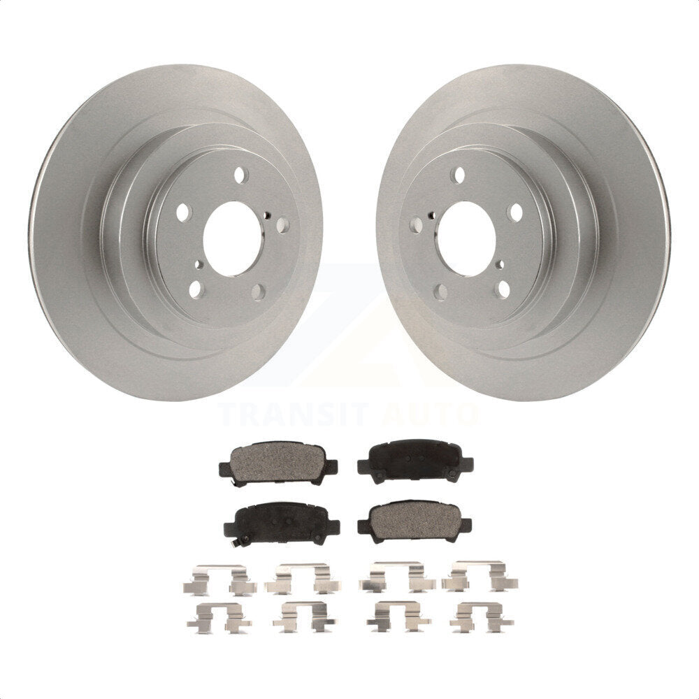 Rear Coated Disc Brake Rotors And Semi-Metallic Pads Kit For Subaru Legacy KGF-101415 by Transit Auto