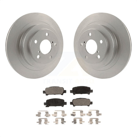 Rear Coated Disc Brake Rotors And Semi-Metallic Pads Kit For Subaru Legacy KGF-101415 by Transit Auto