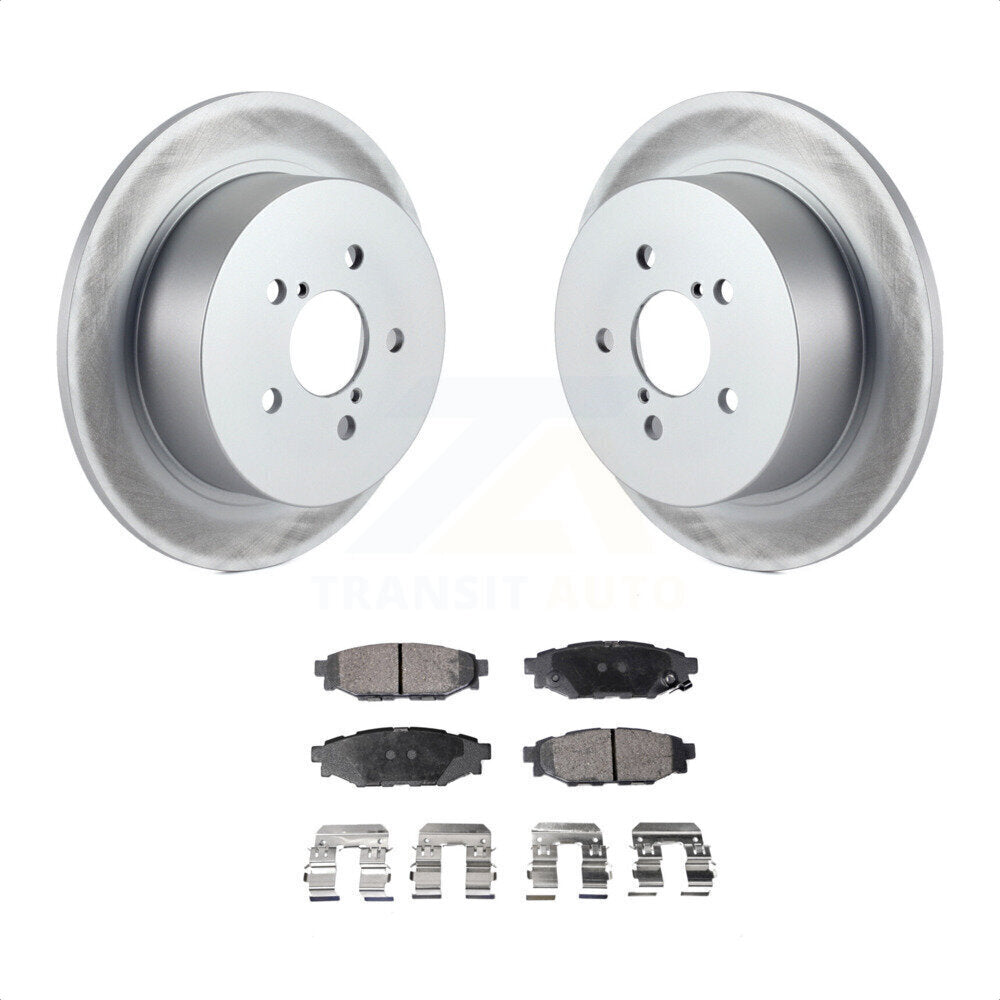 Rear Coated Disc Brake Rotors And Semi-Metallic Pads Kit For Subaru Outback Legacy KGF-101417 by Transit Auto