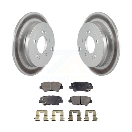 Rear Coated Disc Brake Rotors And Semi-Metallic Pads Kit For 2007-2009 Kia Amanti KGF-101425 by Transit Auto