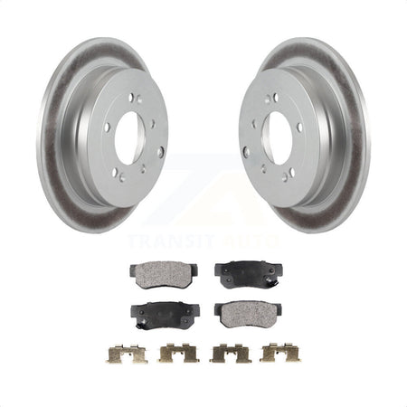 Rear Coated Disc Brake Rotors And Semi-Metallic Pads Kit For 2006-2009 Hyundai Azera KGF-101426 by Transit Auto