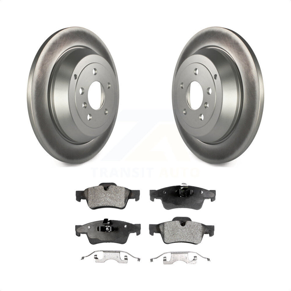 Rear Coated Disc Brake Rotors And Semi-Metallic Pads Kit For Mercedes-Benz ML350 R350 ML500 ML320 R500 R320 ML450 KGF-101434 by Transit Auto