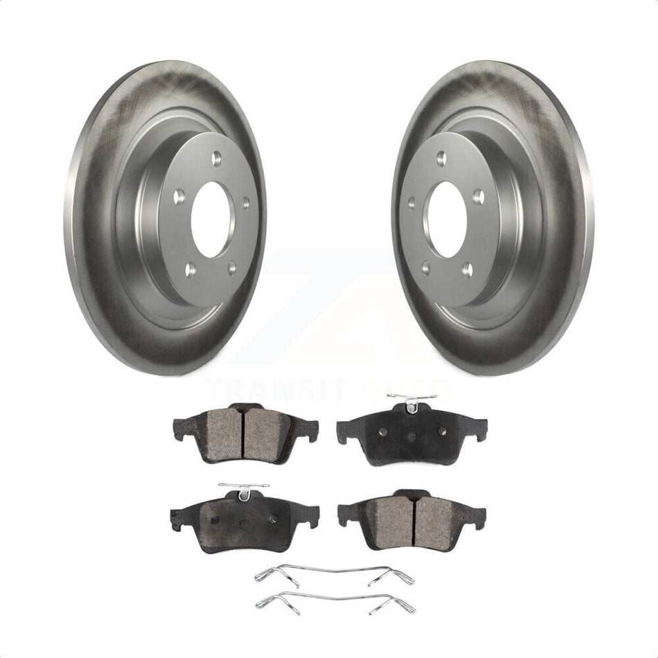 Rear Coated Disc Brake Rotors And Semi-Metallic Pads Kit For Mazda 5 KGF-101441 by Transit Auto