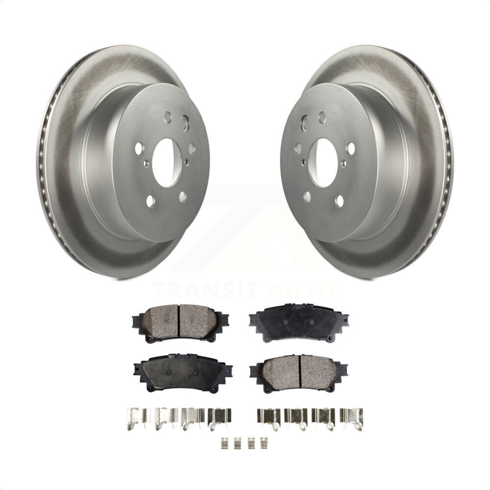 Rear Coated Disc Brake Rotors And Semi-Metallic Pads Kit For Lexus IS250 IS350 KGF-101447 by Transit Auto