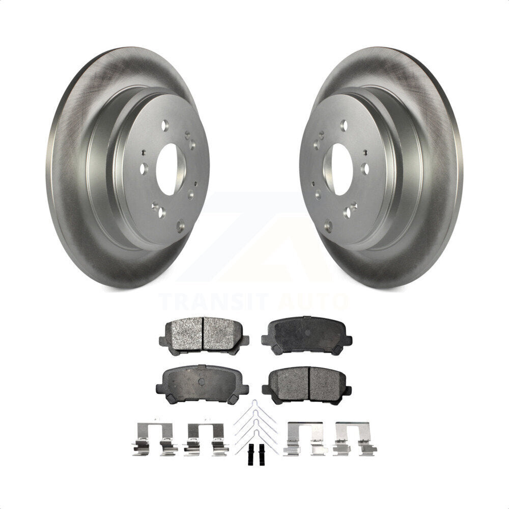 Rear Coated Disc Brake Rotors And Semi-Metallic Pads Kit For Honda Odyssey Pilot Acura MDX ZDX KGF-101459 by Transit Auto