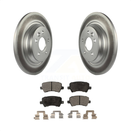 Rear Coated Disc Brake Rotors And Semi-Metallic Pads Kit For Volvo S60 XC70 S80 V60 Cross Country V70 KGF-101472 by Transit Auto