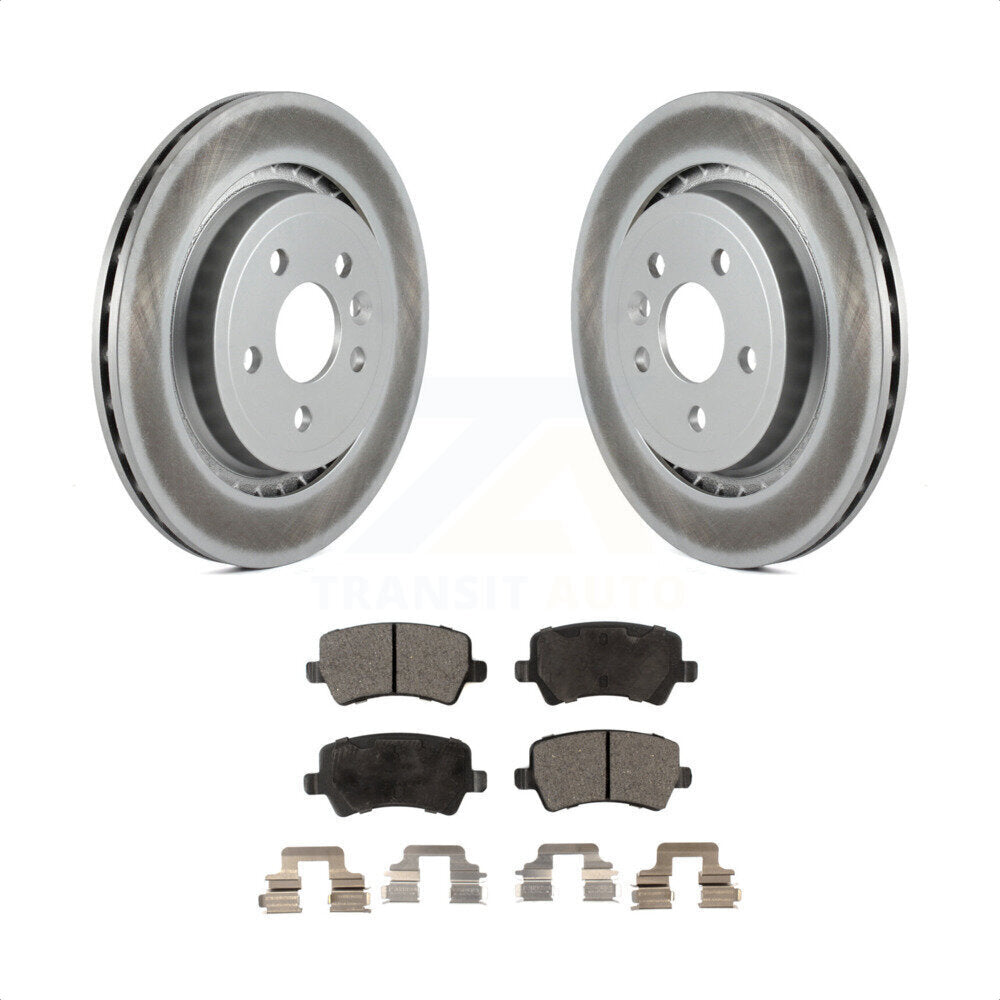 Rear Coated Disc Brake Rotors And Semi-Metallic Pads Kit For Volvo S60 XC70 S80 V60 V70 KGF-101474 by Transit Auto