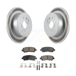 Rear Coated Disc Brake Rotors And Semi-Metallic Pads Kit For 2008-2013 Toyota Highlander KGF-101476