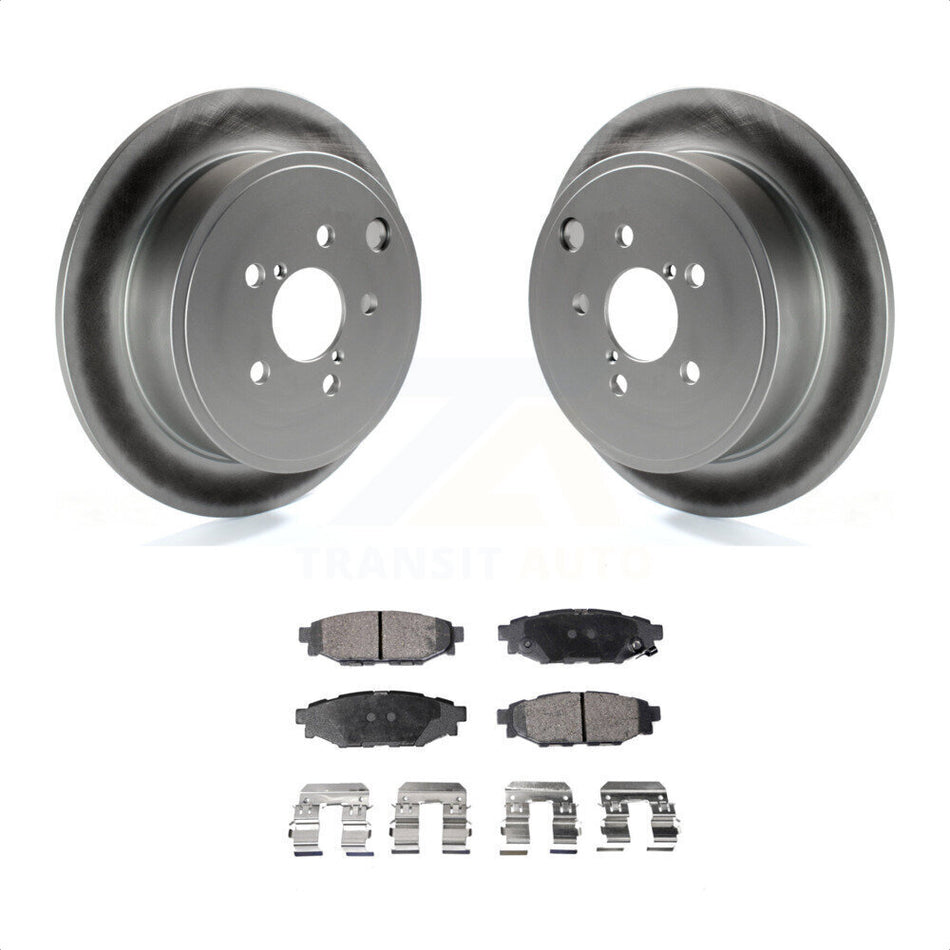 Rear Coated Disc Brake Rotors And Semi-Metallic Pads Kit For Subaru Outback Impreza Forester Legacy Scion FR-S BRZ WRX KGF-101480 by Transit Auto