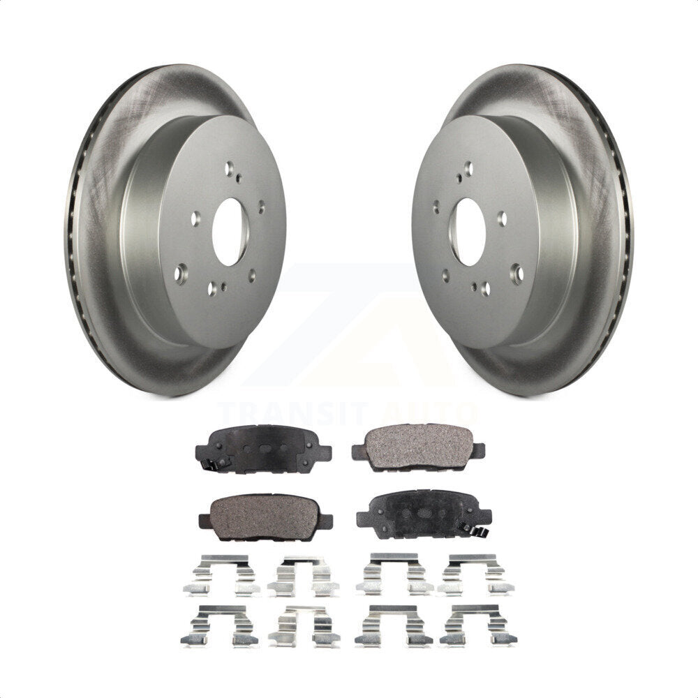 Rear Coated Disc Brake Rotors And Semi-Metallic Pads Kit For 2009-2013 Suzuki Grand Vitara KGF-101496 by Transit Auto