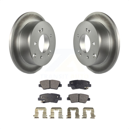 Rear Coated Disc Brake Rotors And Semi-Metallic Pads Kit For 2010-2013 Kia Soul KGF-101498 by Transit Auto