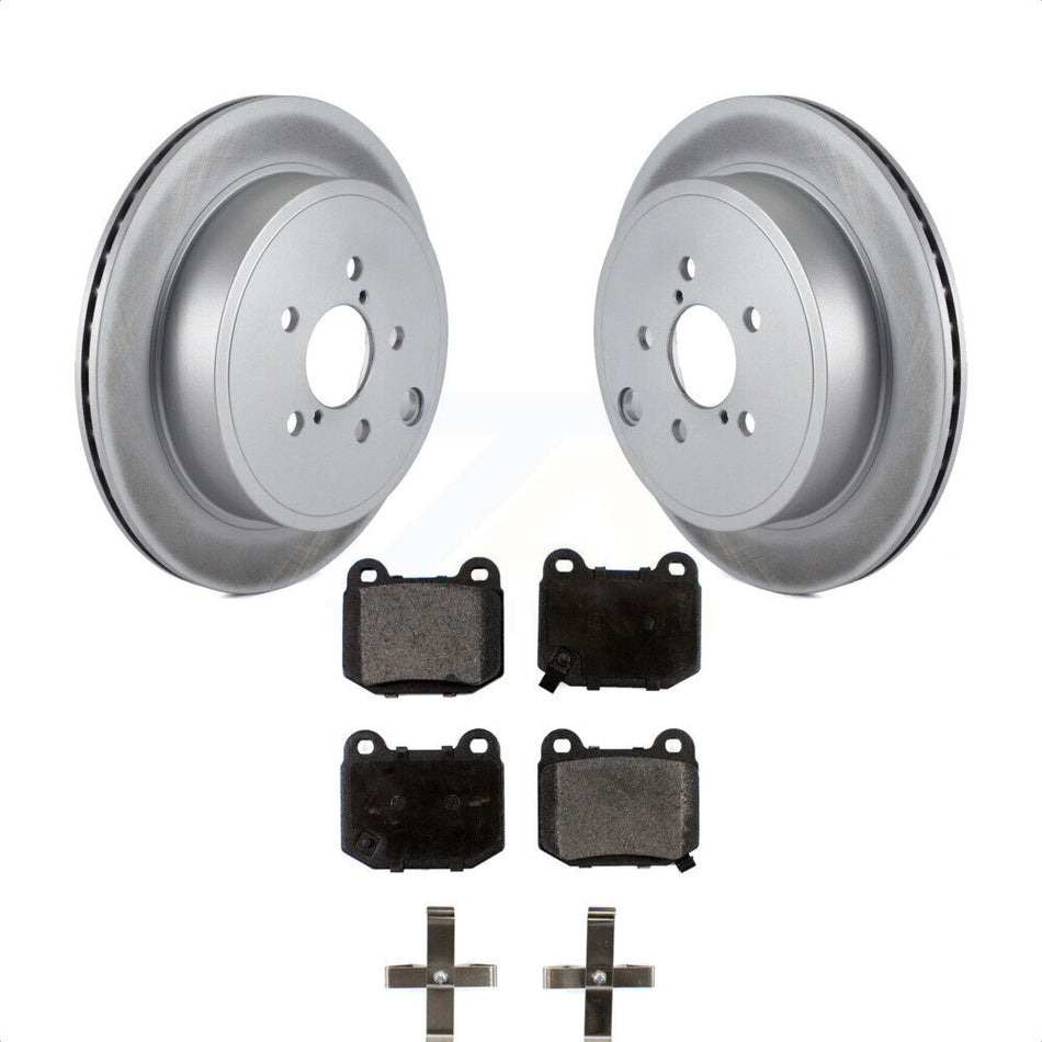 Rear Coated Disc Brake Rotors And Semi-Metallic Pads Kit For Subaru BRZ KGF-101504 by Transit Auto