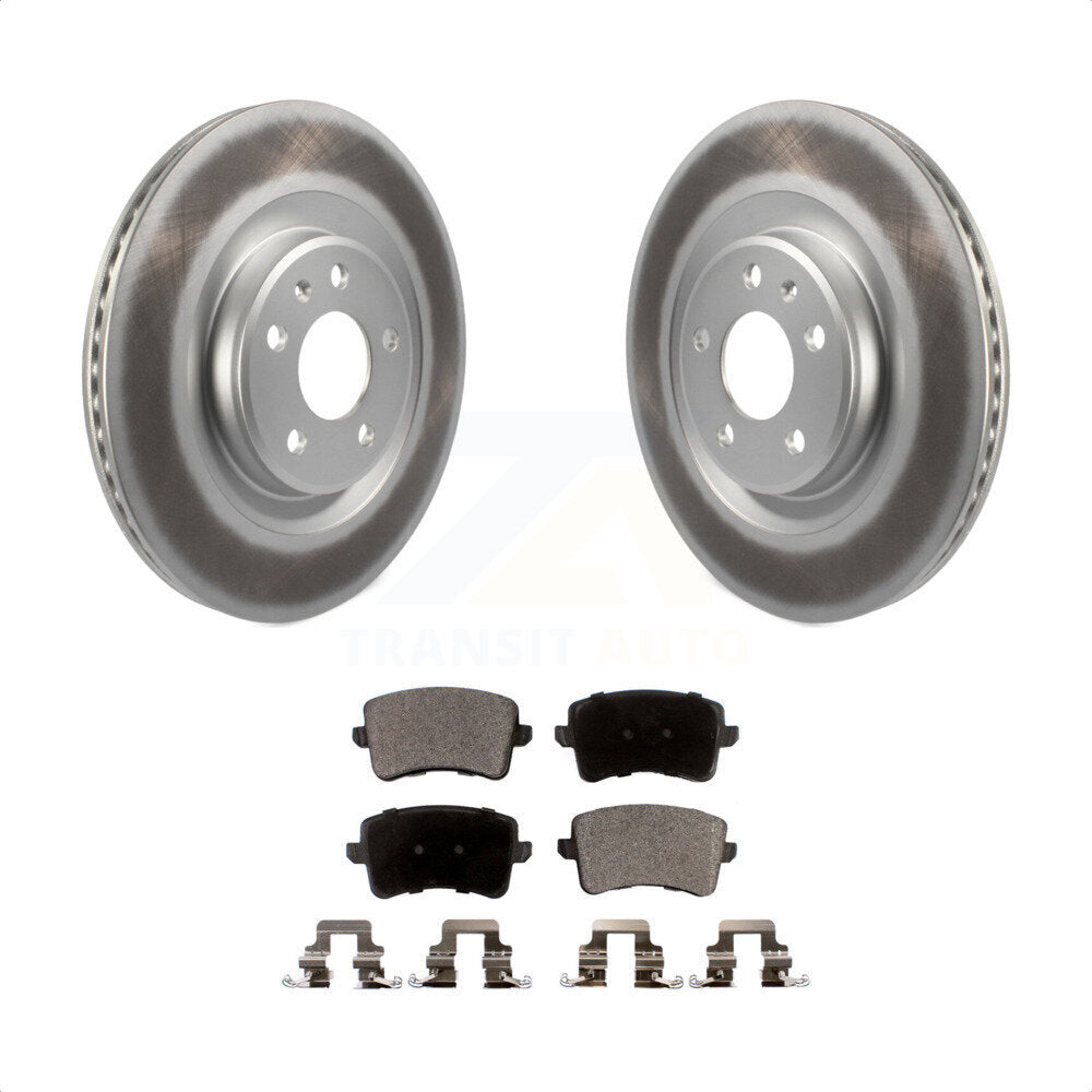 Rear Coated Disc Brake Rotors And Semi-Metallic Pads Kit For Audi Q5 A5 SQ5 Quattro S5 A4 KGF-101517 by Transit Auto