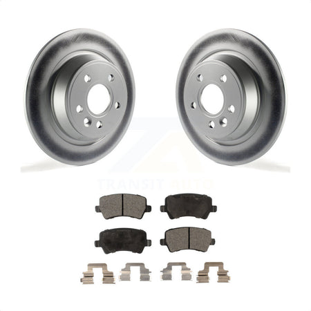 Rear Coated Disc Brake Rotors And Semi-Metallic Pads Kit For 2012-2015 Land Rover Range Evoque KGF-101527 by Transit Auto