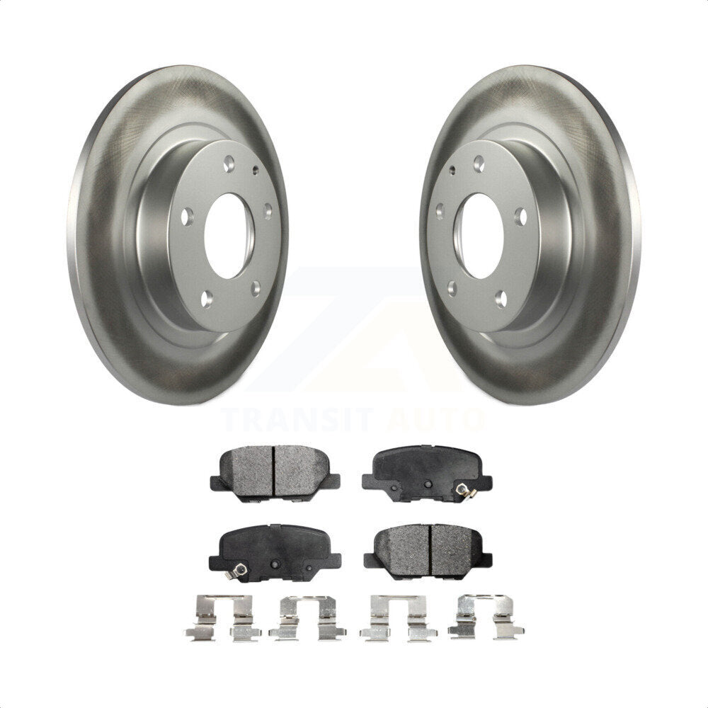 Rear Coated Disc Brake Rotors And Semi-Metallic Pads Kit For 2014-2015 Mazda 6 KGF-101545 by Transit Auto