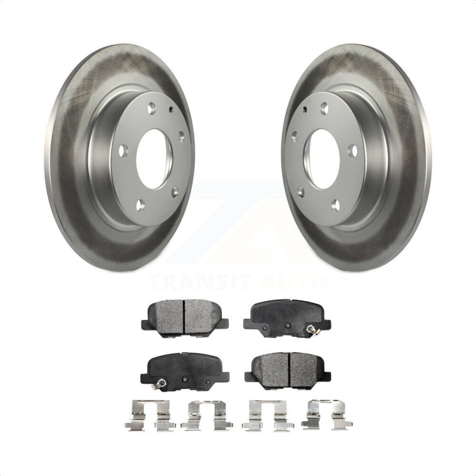 Rear Coated Disc Brake Rotors And Semi-Metallic Pads Kit For Mazda 3 Sport KGF-101557 by Transit Auto