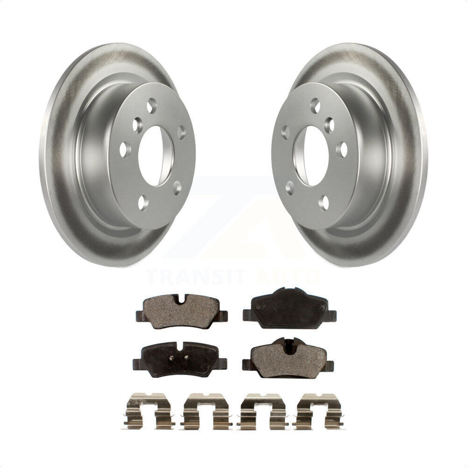 Rear Coated Disc Brake Rotors And Semi-Metallic Pads Kit For Mini Cooper KGF-101561 by Transit Auto