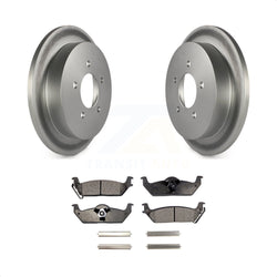 Rear Coated Disc Brake Rotors And Semi-Metallic Pads Kit For 2004 Ford F-150 With 5 Lug Wheels 11th Digit Of Vin Is C KGF-101657