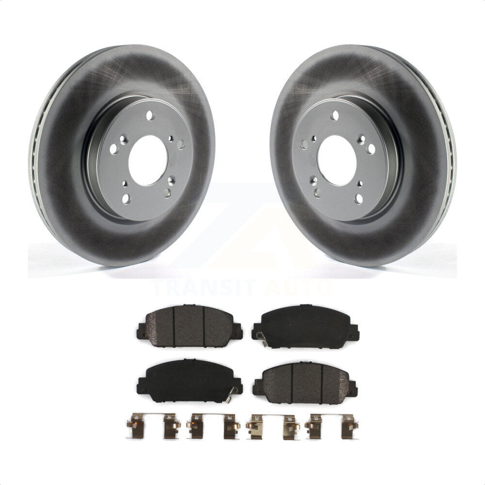 Front Coated Disc Brake Rotors And Semi-Metallic Pads Kit For Honda Accord HR-V KGF-101682 by Transit Auto