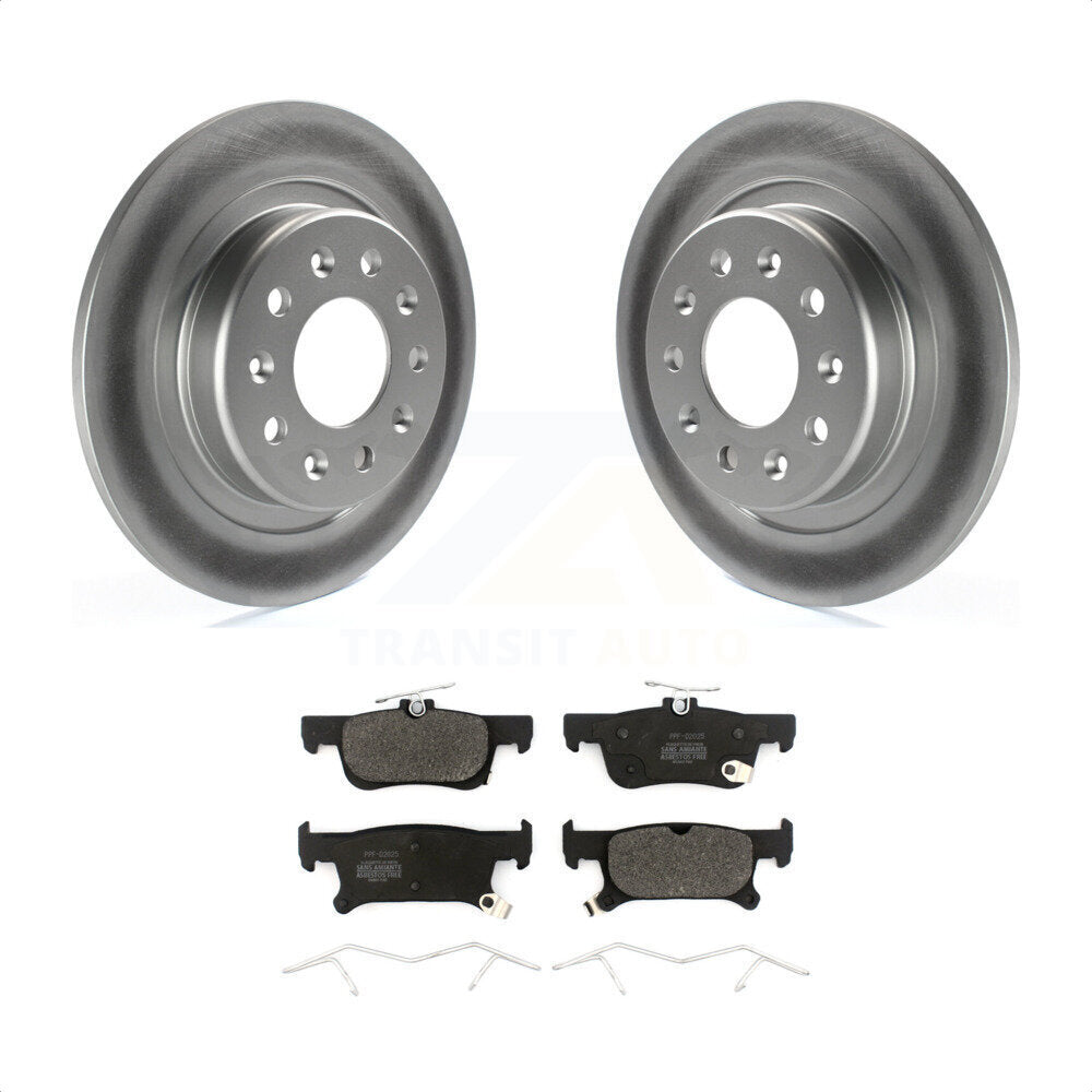 Rear Coated Disc Brake Rotors And Semi-Metallic Pads Kit For 2016-2019 Buick Envision With 288mm Diameter Rotor KGF-101766 by Transit Auto