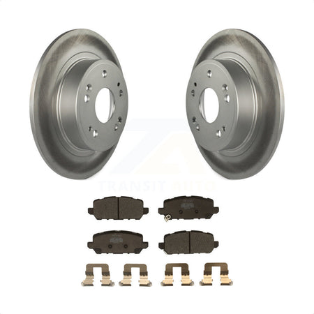 Rear Coated Disc Brake Rotors And Semi-Metallic Pads Kit For 2016-2022 Honda HR-V KGF-101769 by Transit Auto